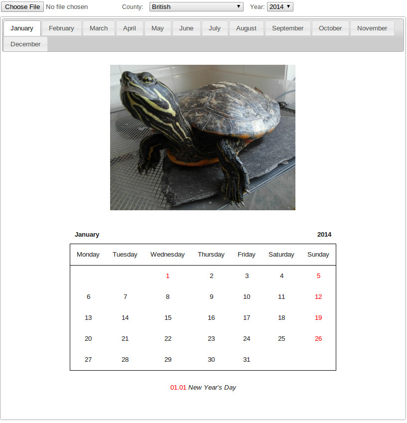 online printable calendar